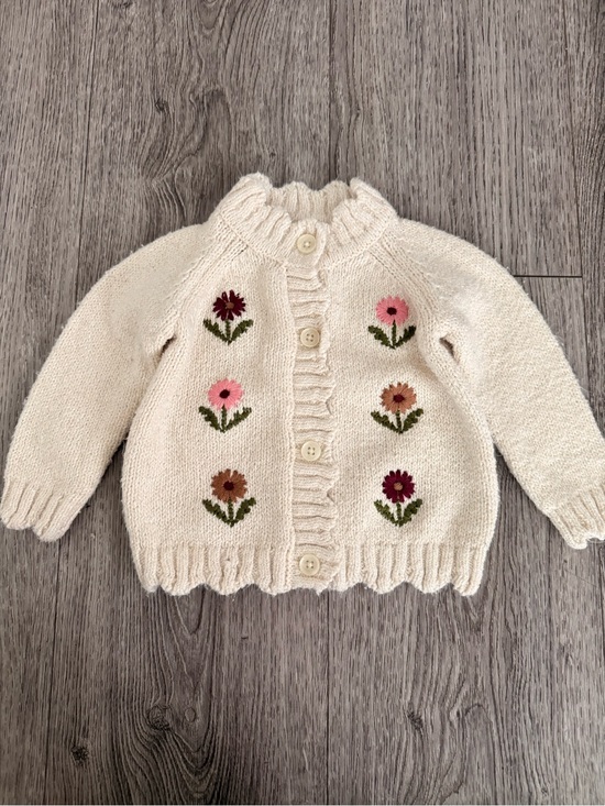 H&M Other - H&M Baby girl Flowers Embroidery-Detail Cardigan size 4-6 month